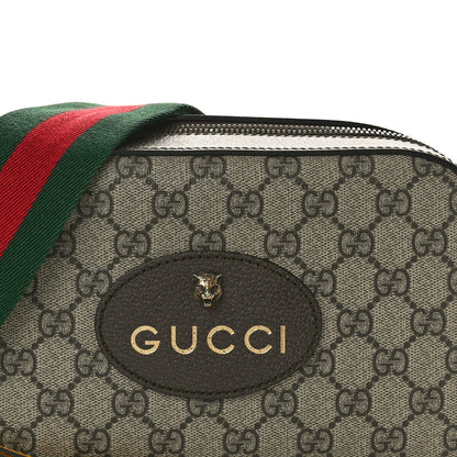 Gucci GG Supreme Monogram Web Neo Vintage Shoulder Bag Beige New Acero Crop 8 of 10