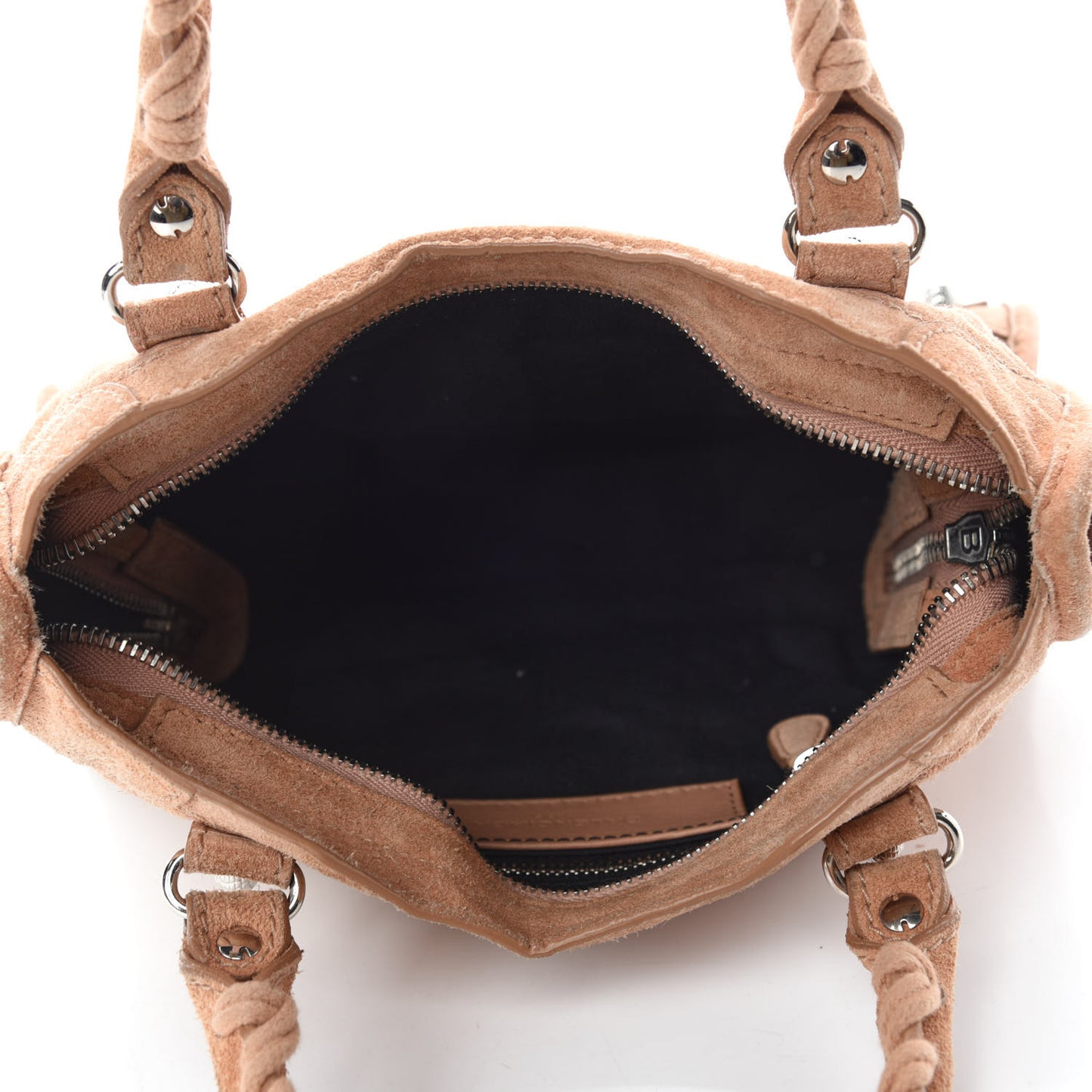 Suede Giant 12 Silver Hardware Mini City Beige