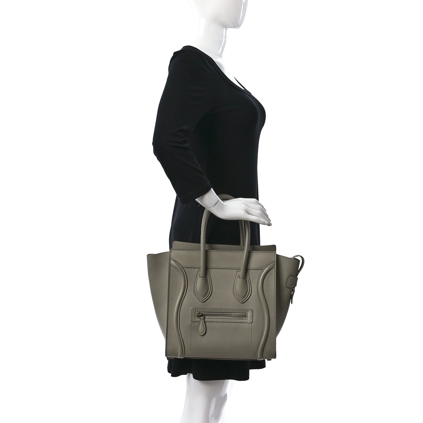Smooth Calfskin Micro Luggage Khaki
