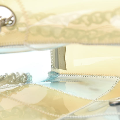 Chanel PVC Stitched Flap Beige Light Blue 9 of 13