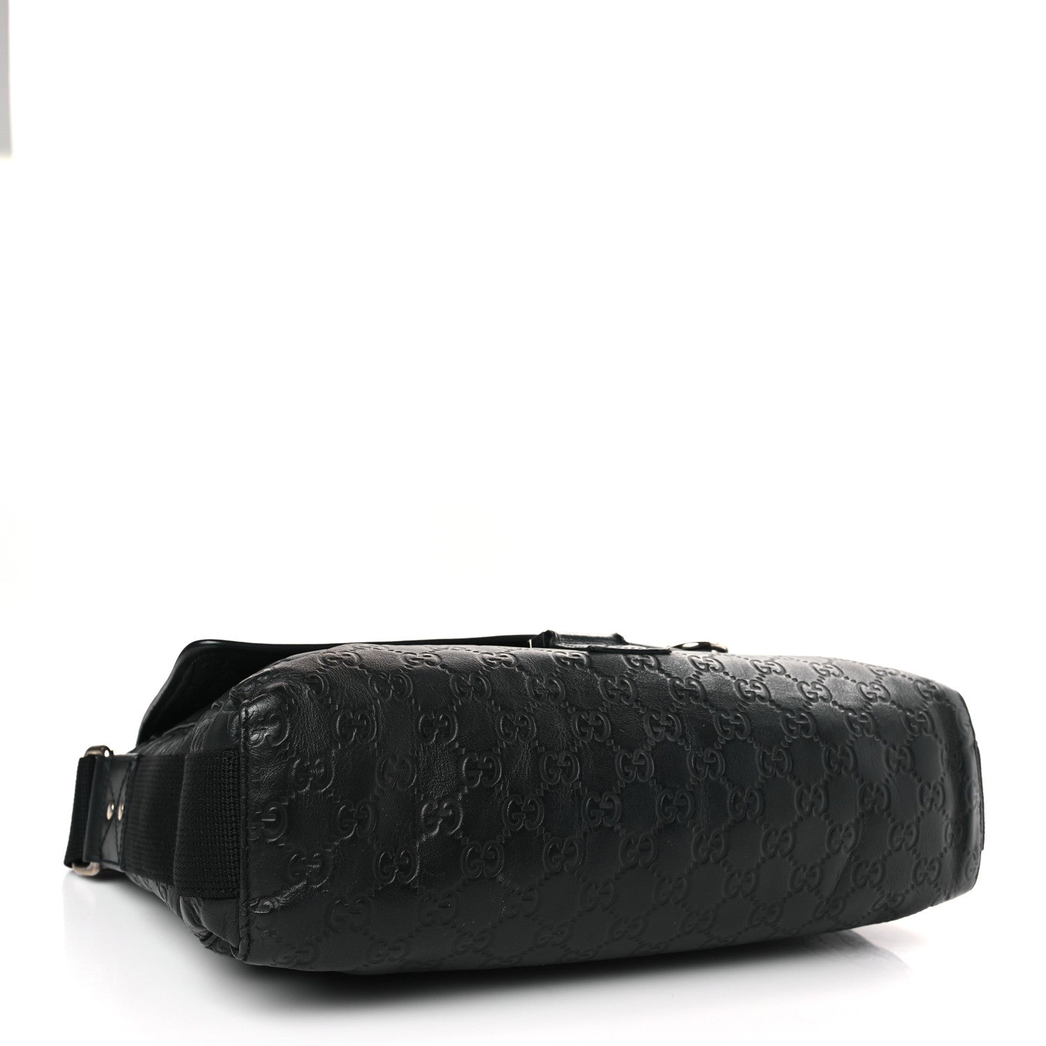 Gucci Rubber Guccissima Medium Messenger Bag Black 4 of 9
