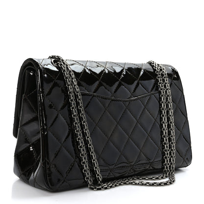 Chanel Distressed Patent Quilted 2.55 Reissue 227 Flap Dark Brown 3 of 10