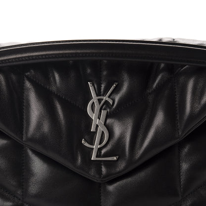Saint Laurent Lambskin Quilted Small Loulou Puffer Monogram Chain Satchel Black 11 of 11