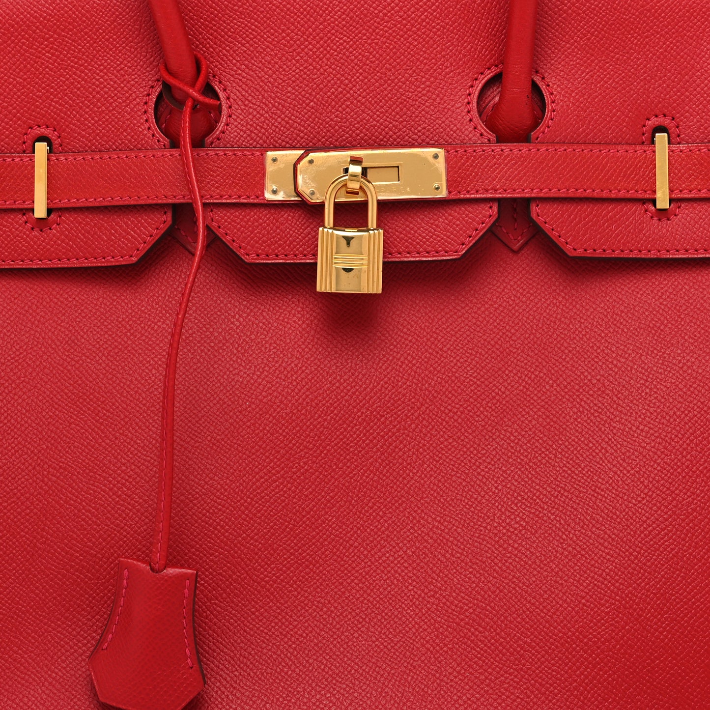 Epsom Birkin 35 Rouge Casaque