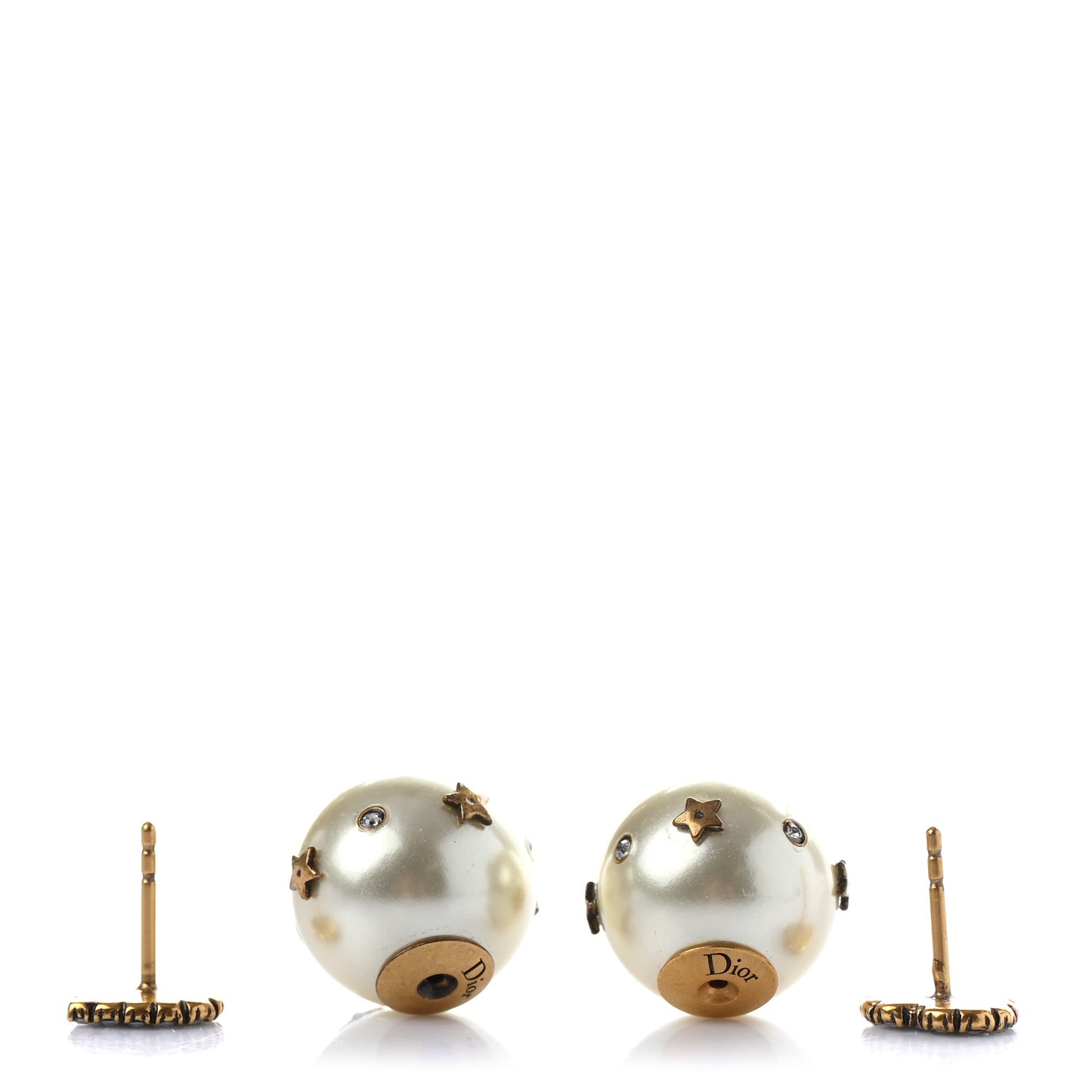 Pearl Crystal Heart J'Adior Mise En Dior Tribal Earrings