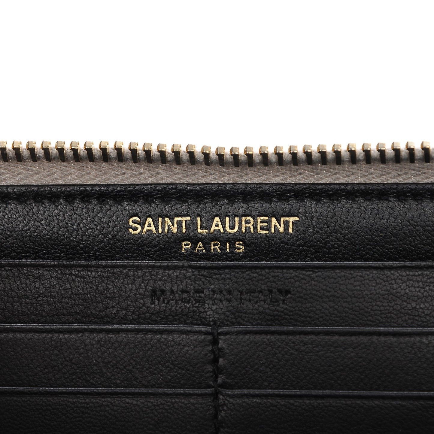 Metallic Calfskin Continental Zip Around Wallet Silver