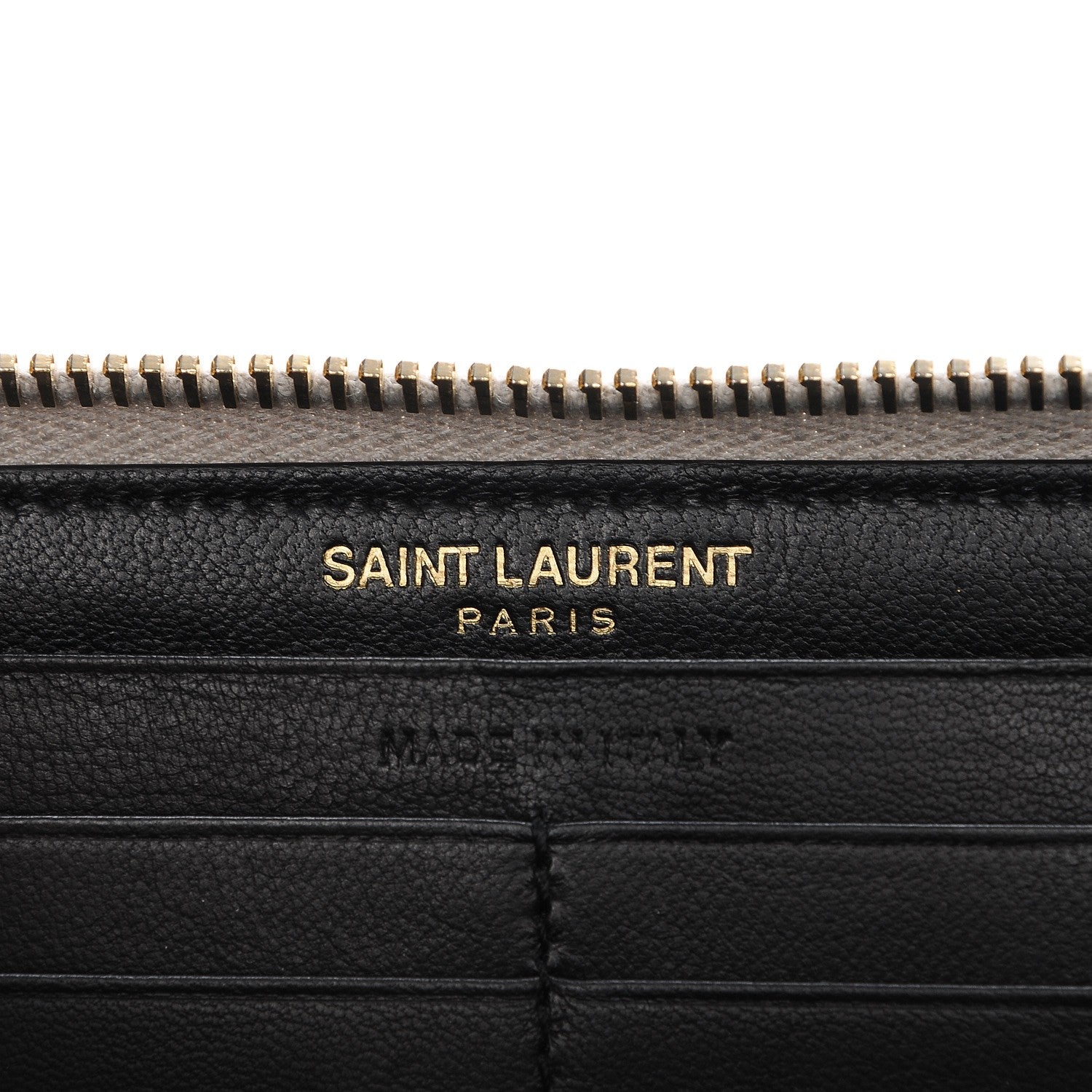 Saint Laurent Metallic Calfskin Continental Zip Around Wallet Silver 6 of 6