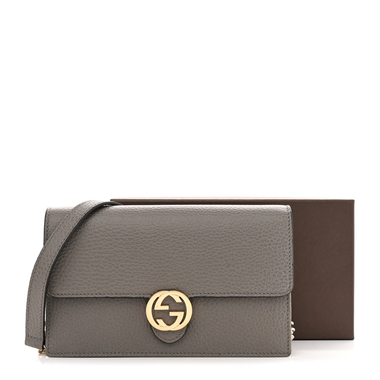 Dollar Calfskin Interlocking G Chain Wallet Loess