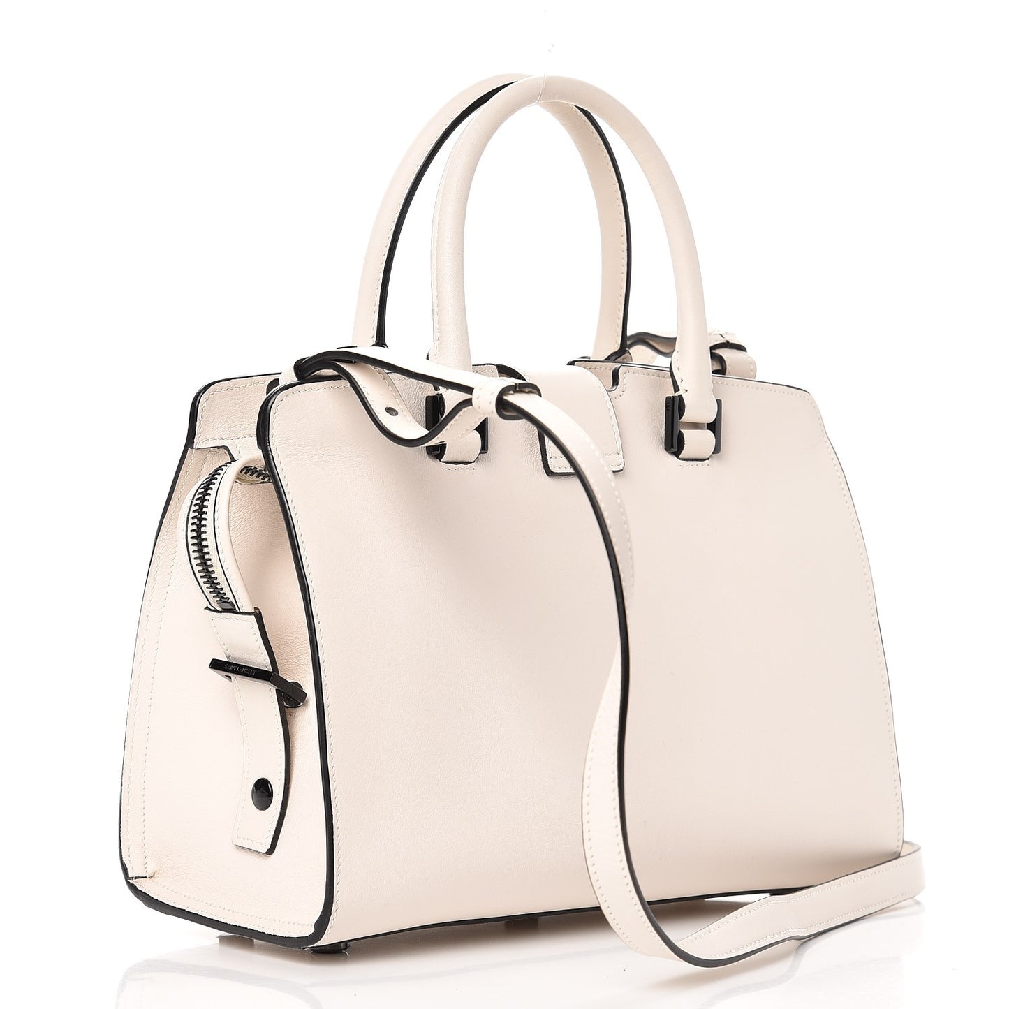 Calfskin Monogram Baby Cabas Dove White