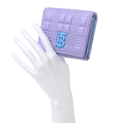Burberry Lambskin Quilted Lola Wallet Soft Violet 2 of 7