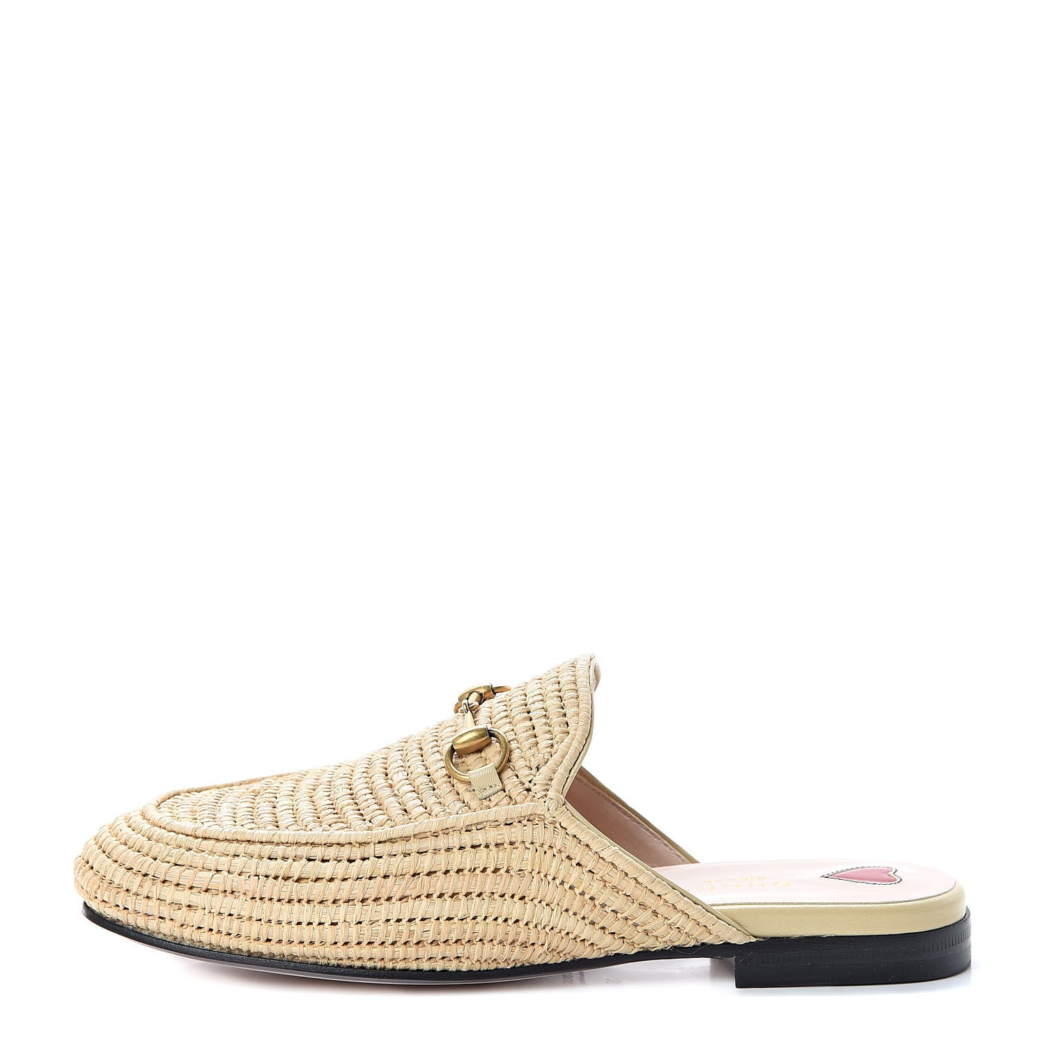 Gucci Raffia Womens Princetown Slippers 37 Naturale Sand Storm 1 of 8