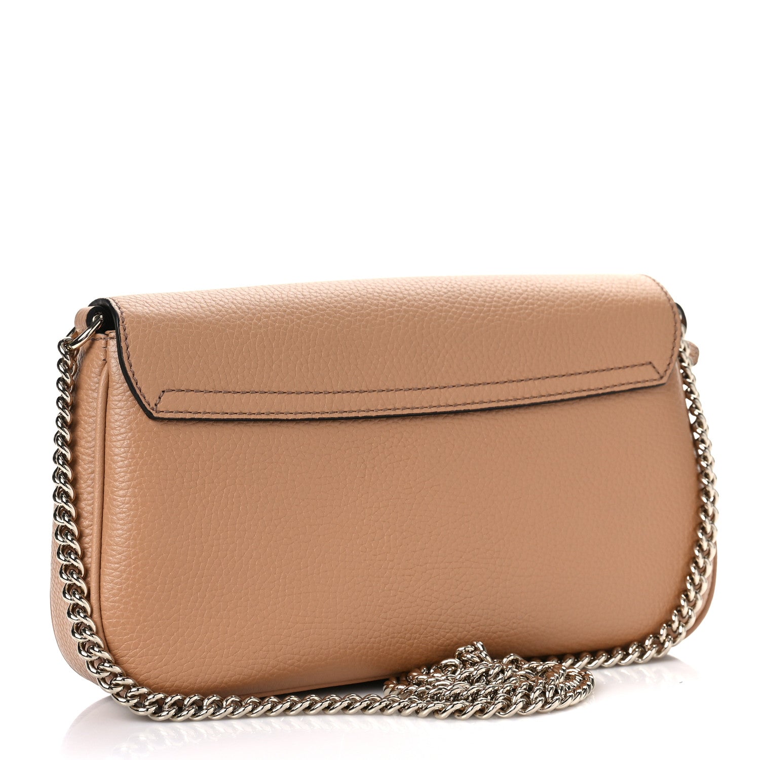 Gucci Pebbled Calfskin Medium Soho Flap Crossbody Camelia 3 of 9