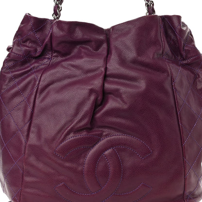 Chanel Caviar 31 Drawstring Tote Purple 8 of 10