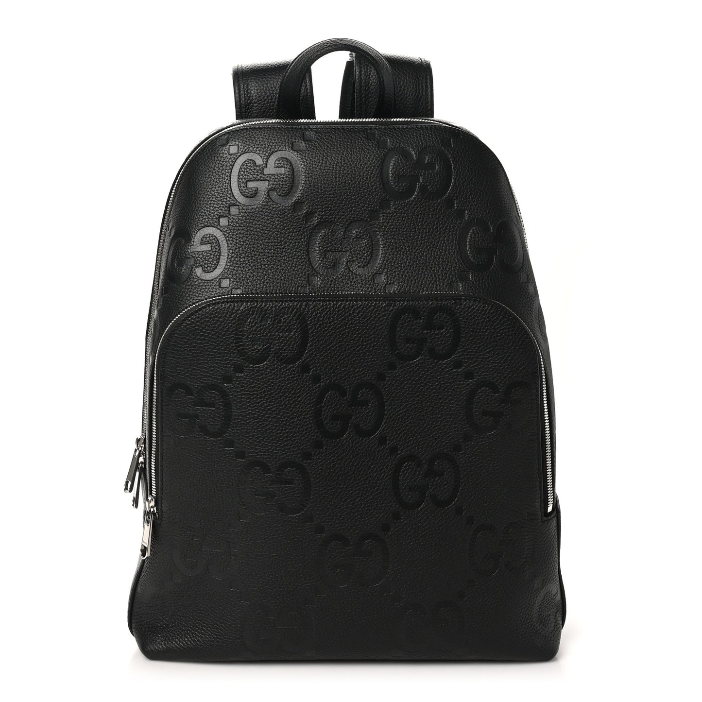 Calfskin Jumbo GG Embossed Large Backpack Black