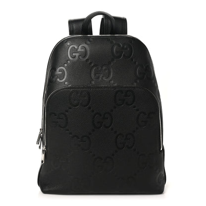 Gucci Calfskin Jumbo GG Embossed Large Backpack Black 1 of 11