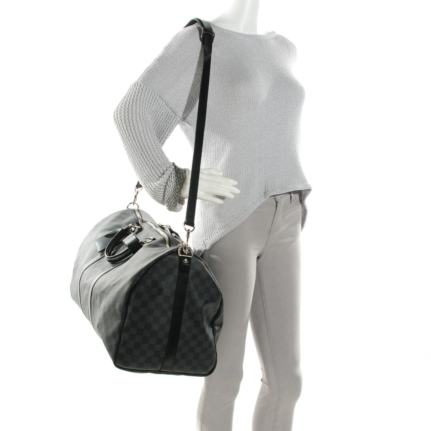 Louis Vuitton Damier Graphite Keepall Bandouliere 55 2 of 8