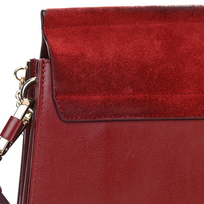 Chloe Calfskin Suede Medium Faye Shoulder Bag Plum Purple 10 of 12