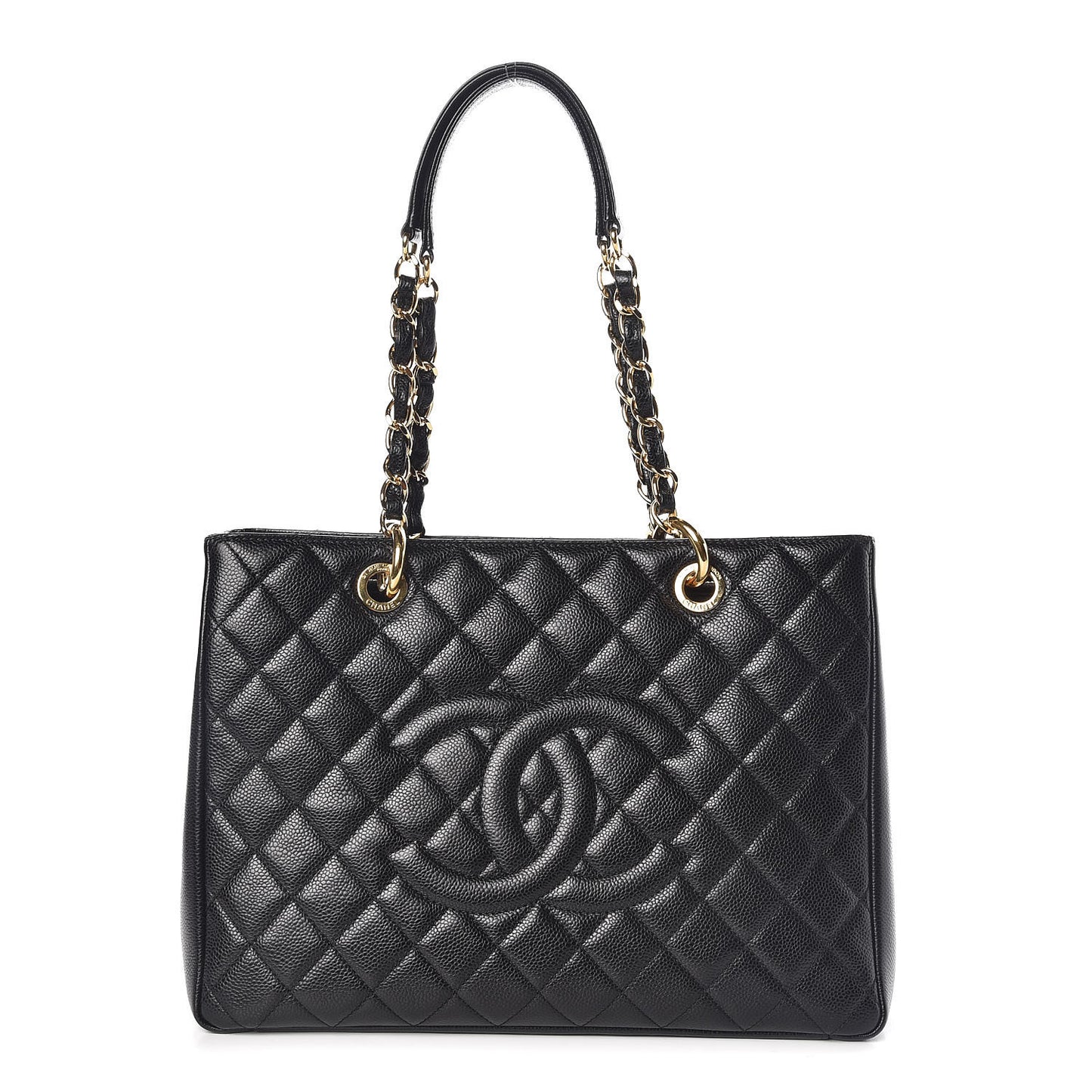 Caviar Quilted Grand Shopping Tote GST Black