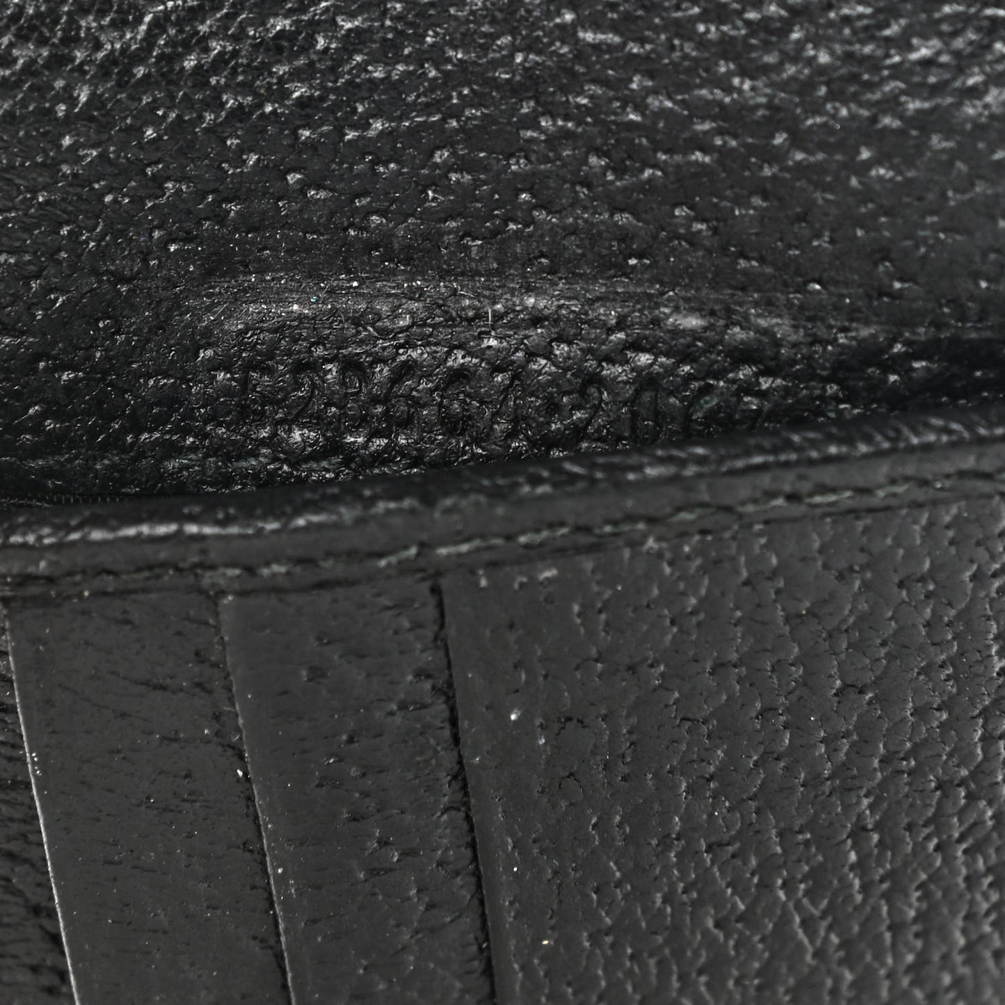Calfskin Bee Bi-Fold Wallet Black
