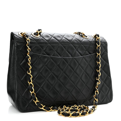 Chanel Lambskin Quilted XL Jumbo Single Flap Black 3 of 10