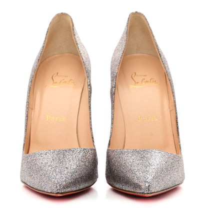 Christian Louboutin Glitter Pigalle Follies Dragonfly 85 Pumps 39.5 Silver 3 of 8