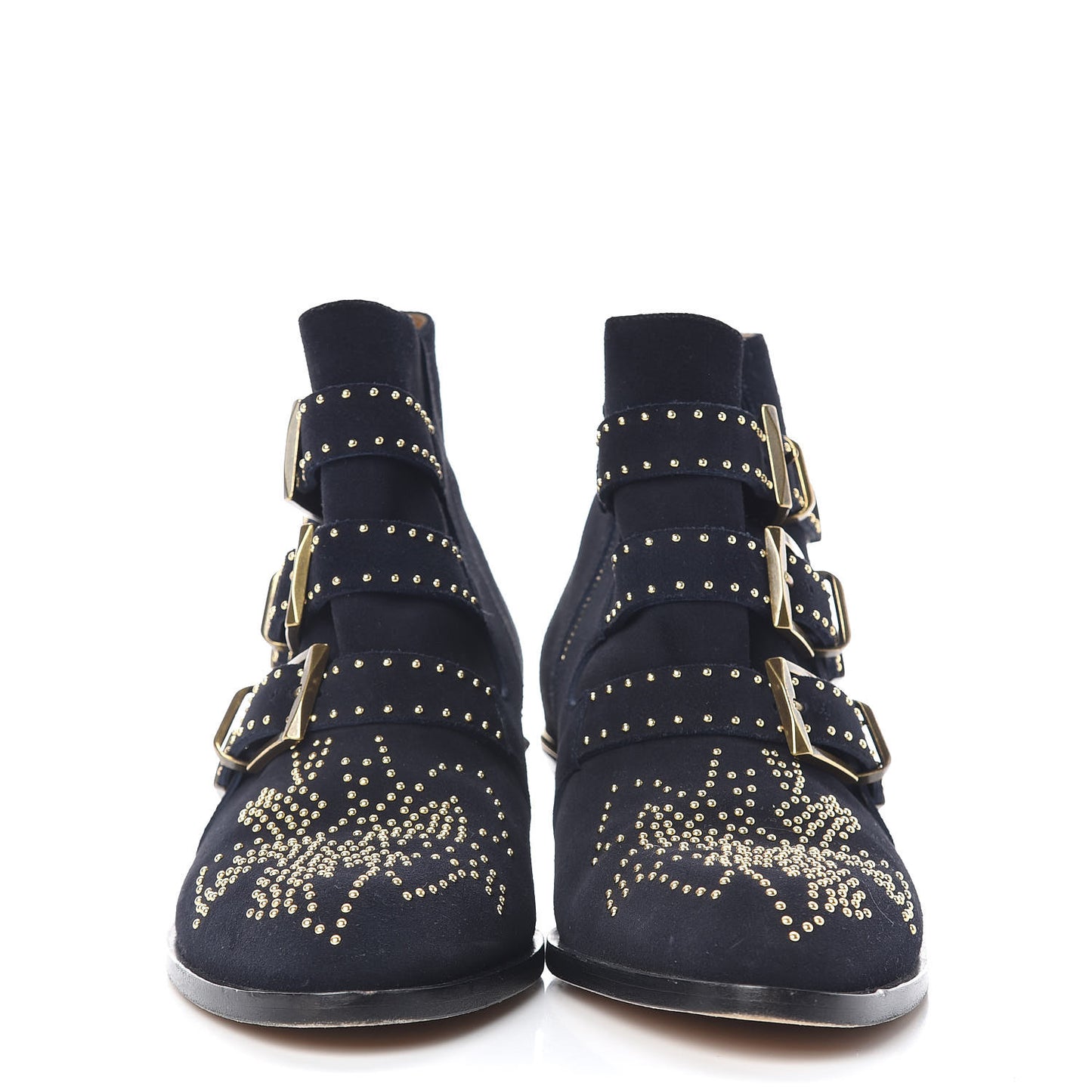 Suede Studded Suzanna Ankle Booties Boots 38.5 Celtic Night