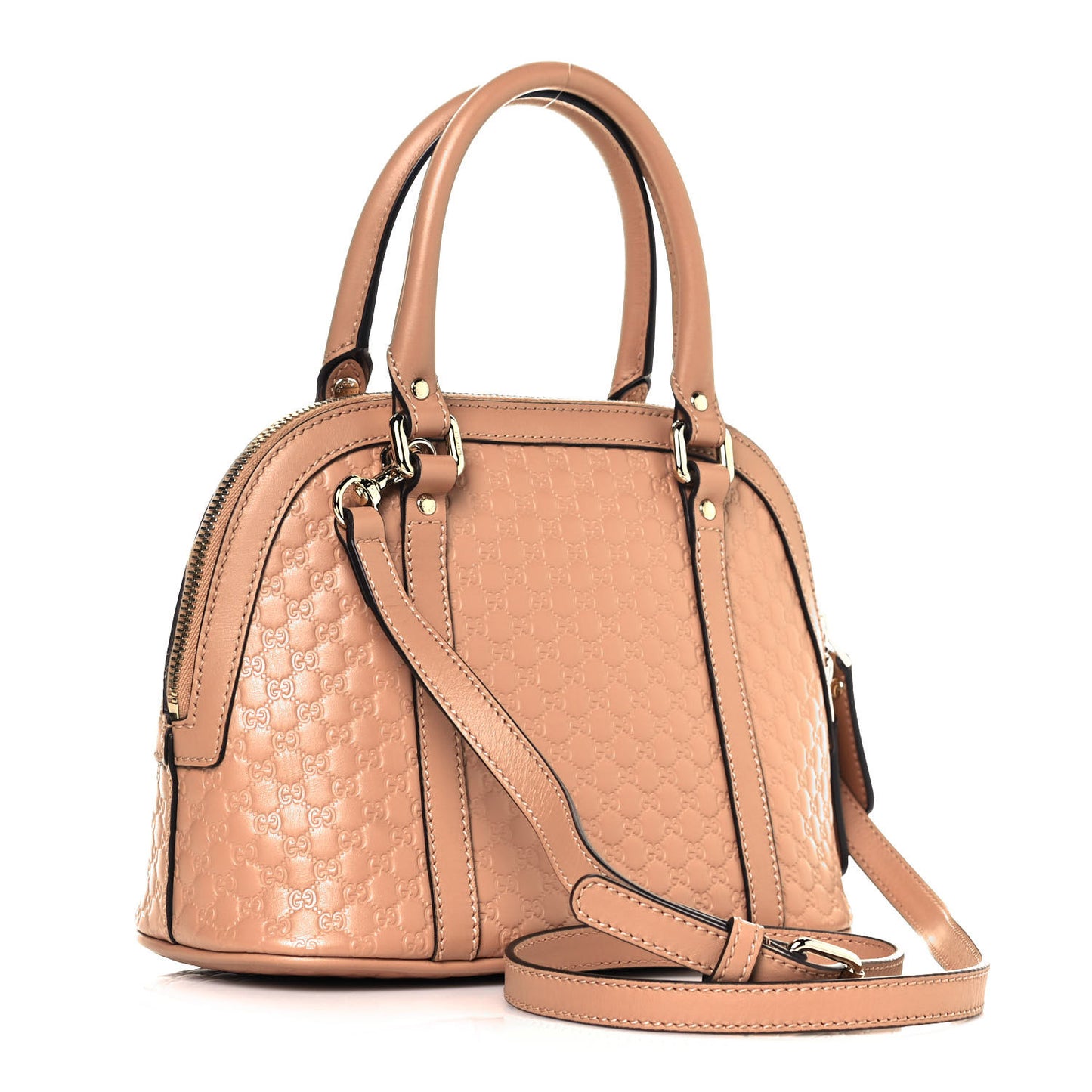 Soft Microguccissima Mini Dome Bag Camelia