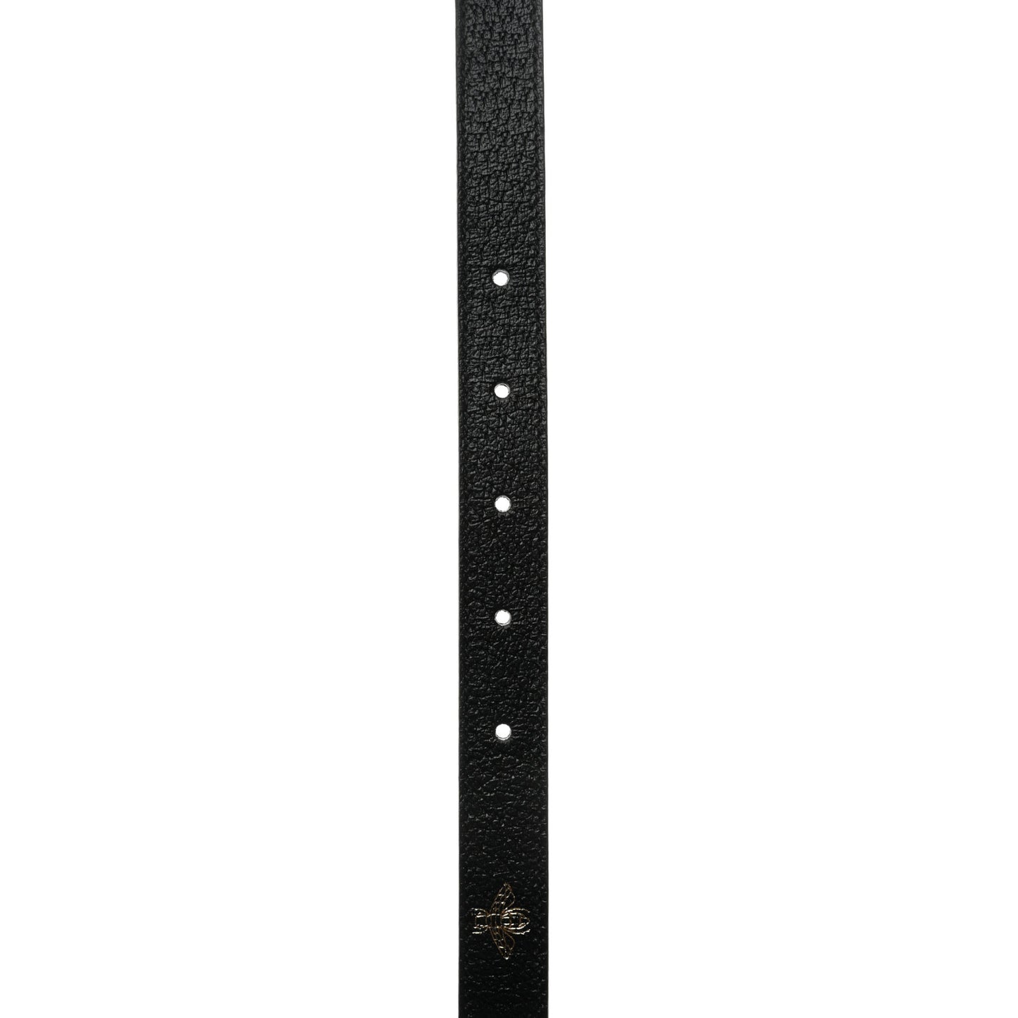 Textured Dollar Calfskin Bees And Stars Print Womens 20mm Belt 100 40 Black Gold