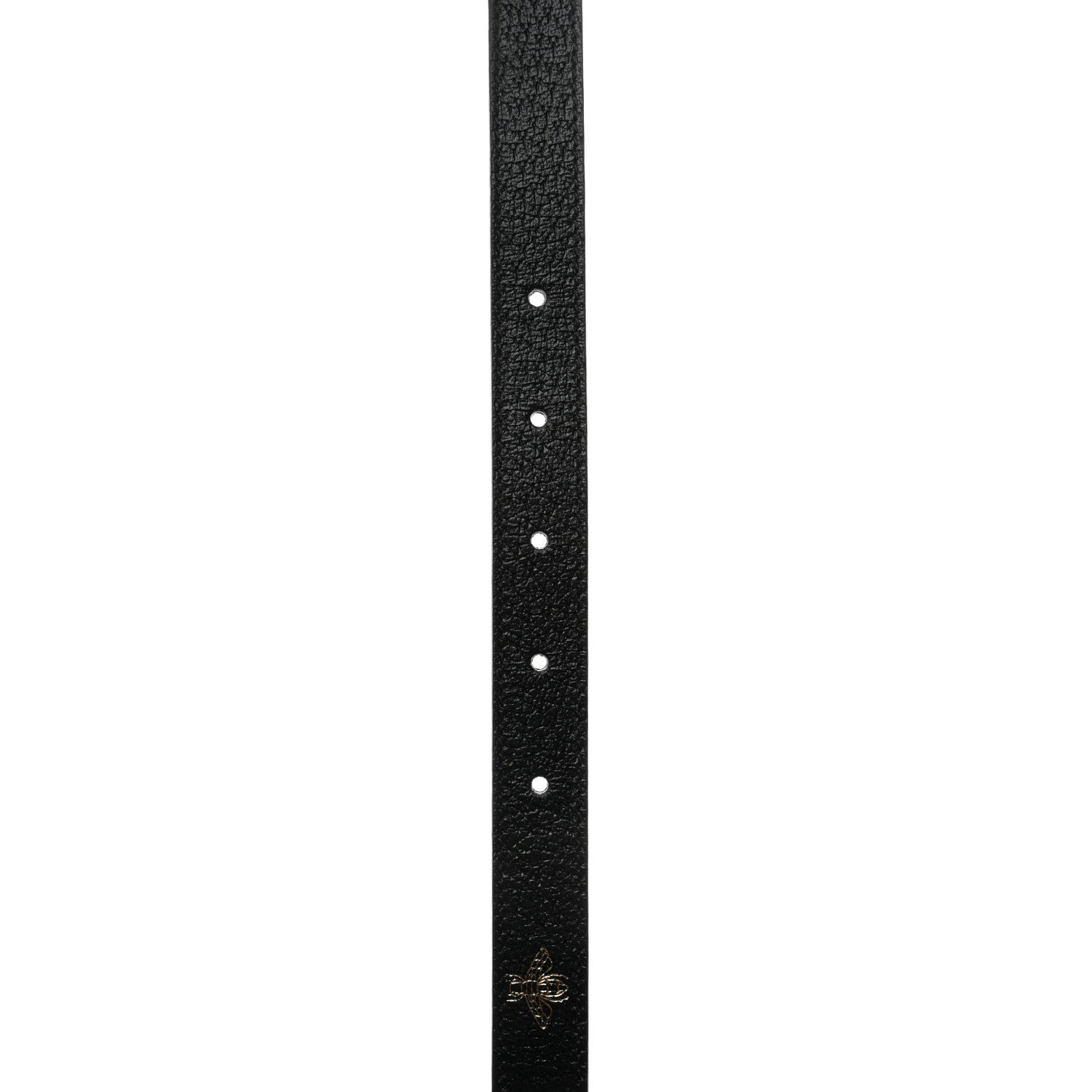 Gucci Textured Dollar Calfskin Bees And Stars Print Womens 20mm Belt 100 40 Black Gold 3 of 6