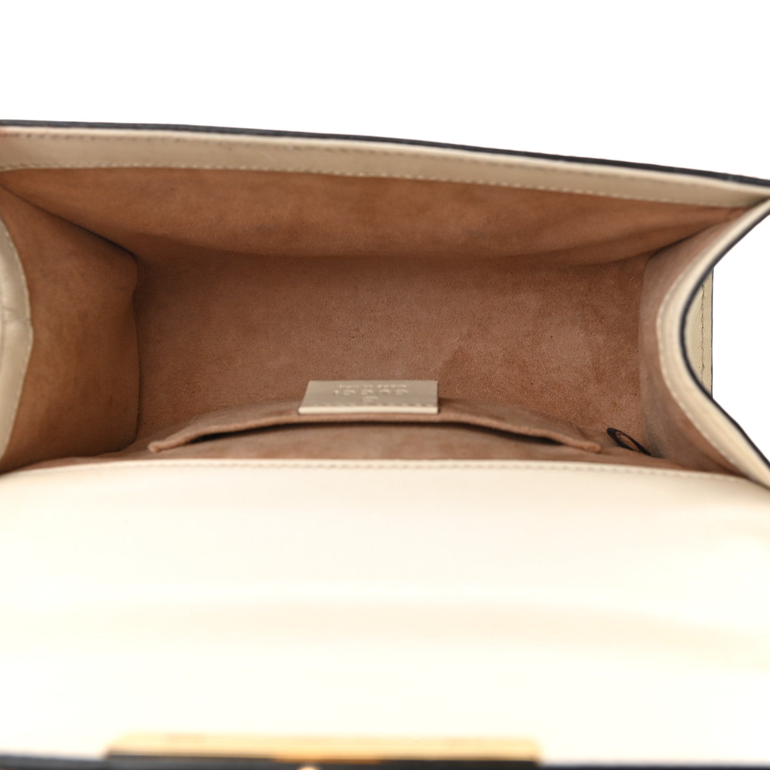 Gucci Calfskin Floral Embroidered Small Padlock Shoulder Bag White 5 of 26
