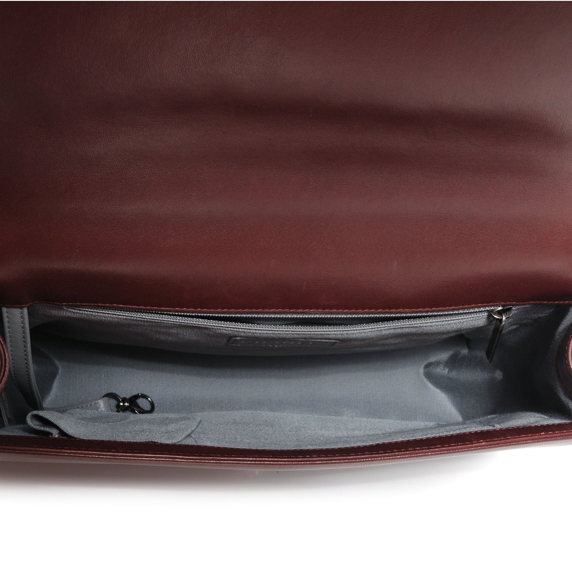 Chanel Lambskin Quilted Large Boy Flap Burgundy 6 of 11