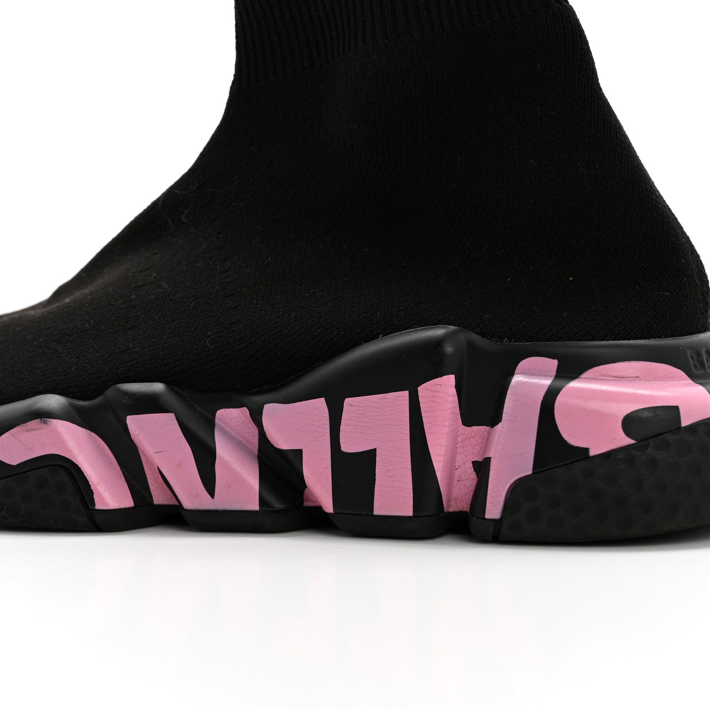 Recycled Knit Womens Speed Graffiti Sneakers 37 Black Pink