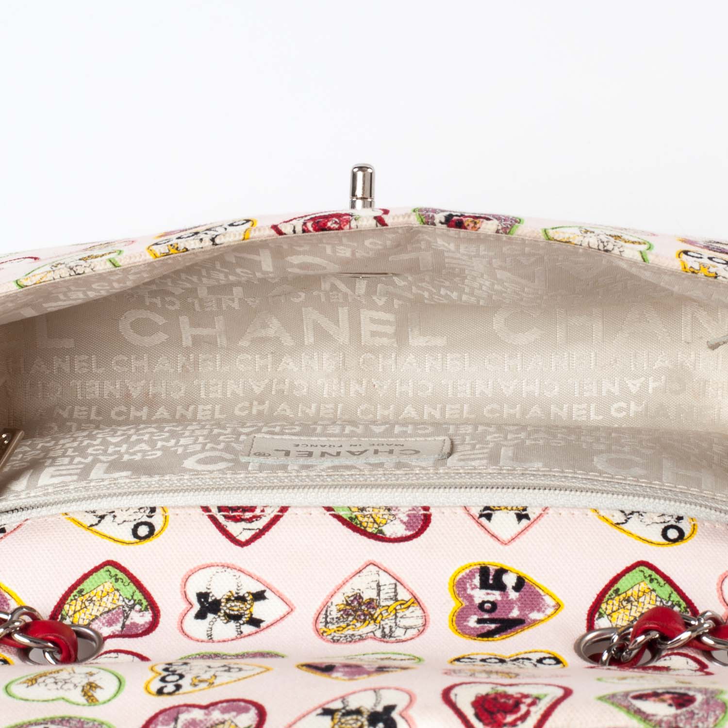 Chanel Canvas Coco Hearts Small Flap Bag 7 of 9