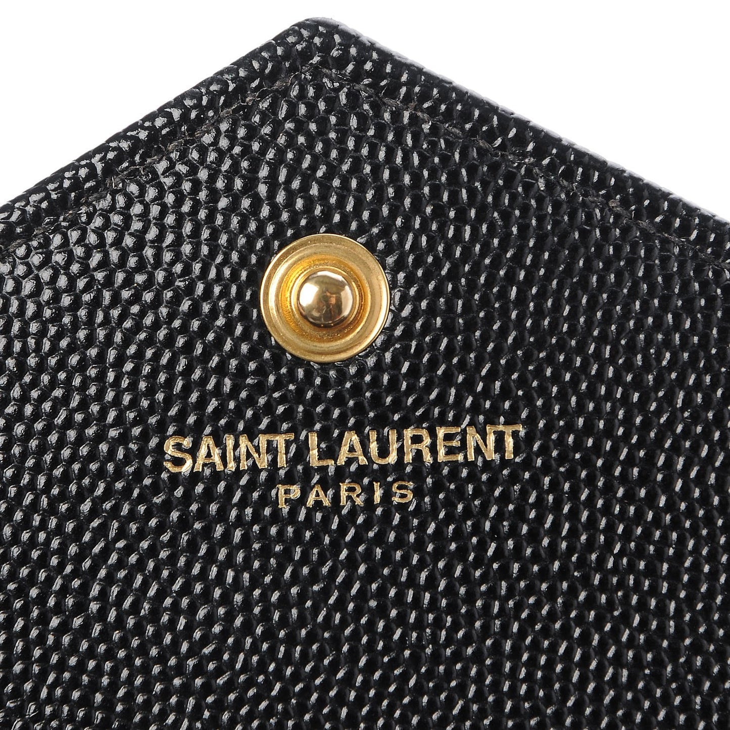 Grain De Poudre Matelasse Chevron Monogram Chain Wallet Black