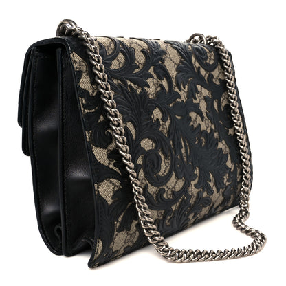 Gucci GG Supreme Monogram Arabesque Medium Dionysus Shoulder Bag Black 3 of 10