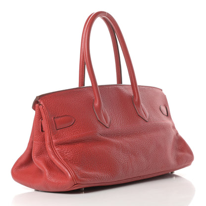 Hermes Taurillon Clemence JPG Shoulder Birkin II 42 Rouge Vif 3 of 15