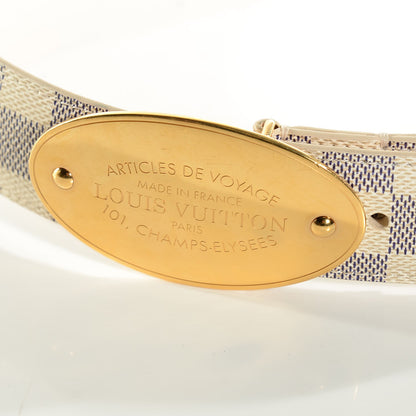 Louis Vuitton Damier Azur Voyage Belt 80 32 3 of 7