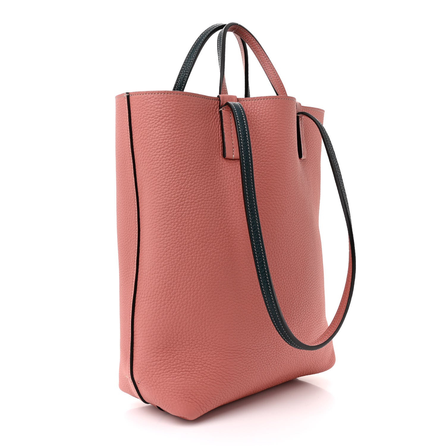 Moynat Taurillon Blush Calfskin Quattro Reversible Tote TPM Blue Pink 5 of 18