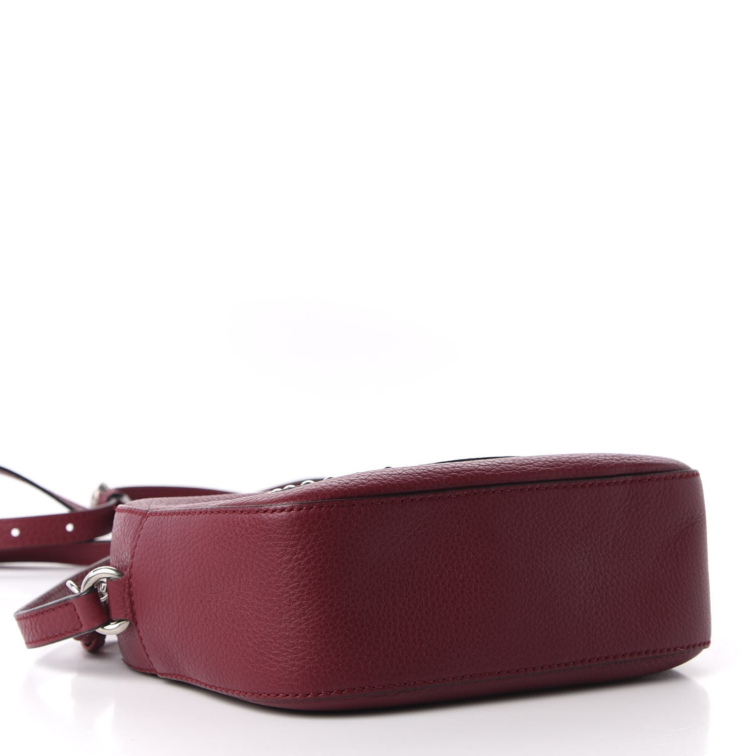 Gucci Pebbled Calfskin Studded Small Soho Disco Bag Soft Burgundy 4 of 12