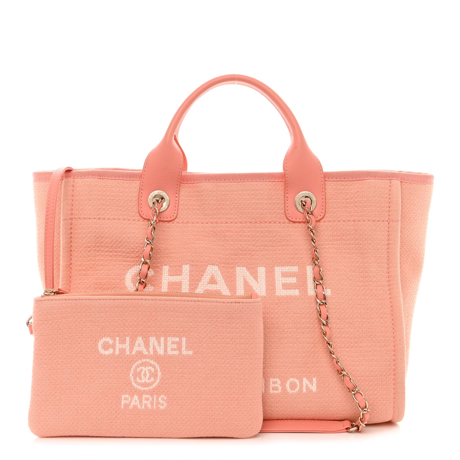 Chanel Mixed Fibers Small Deauville Tote Light Orange 1 of 14