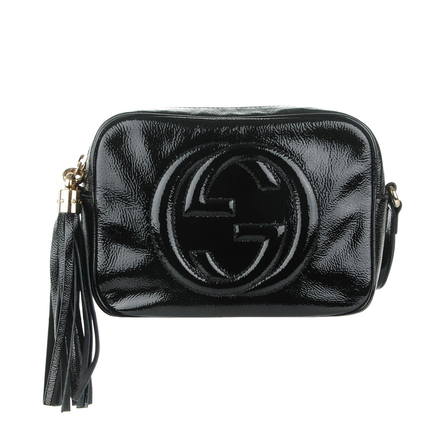 Gucci Soft Patent Small Soho Disco Bag Black 1 of 7