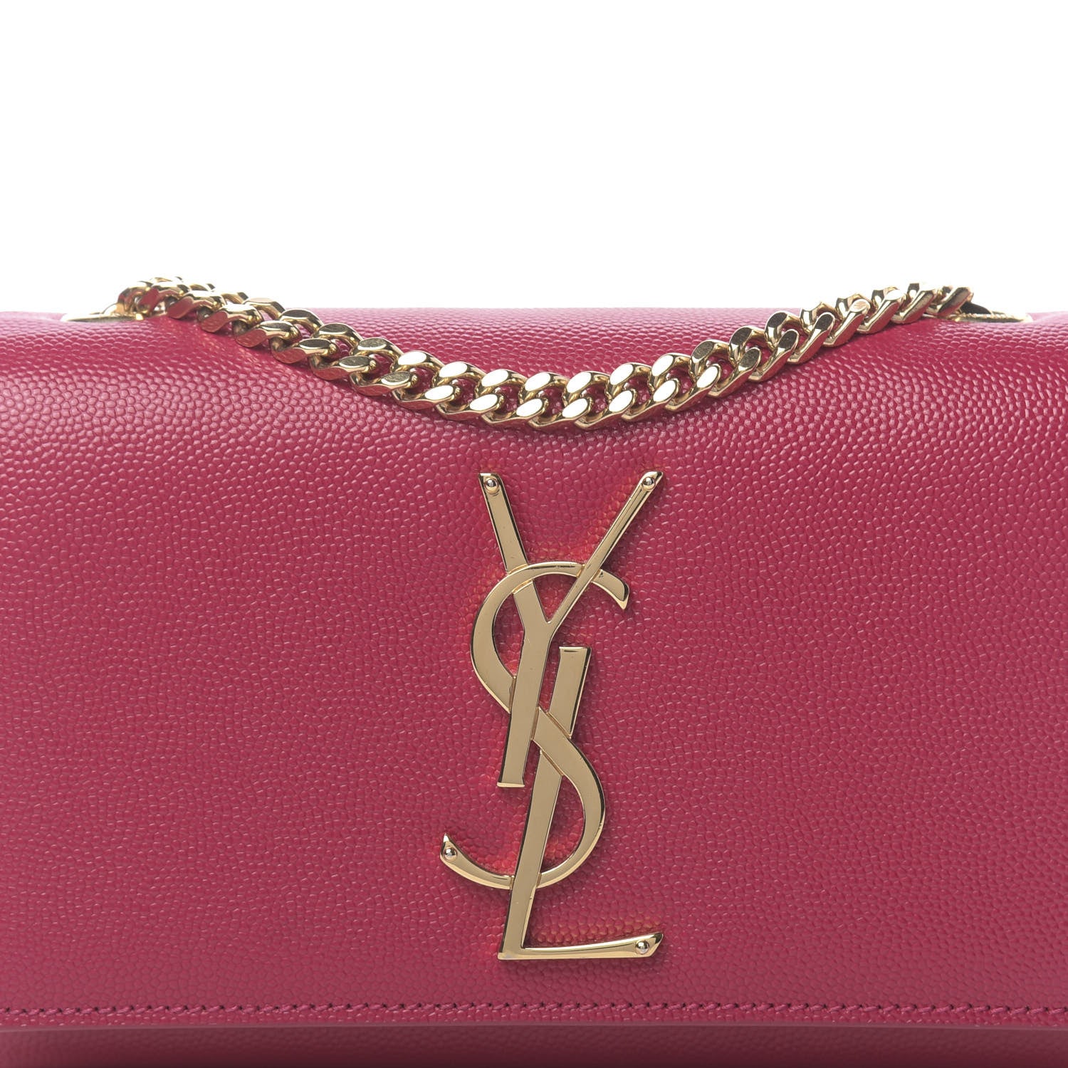 Saint Laurent Grain De Poudre Small Monogram Kate Satchel Bubblegum 9 of 9