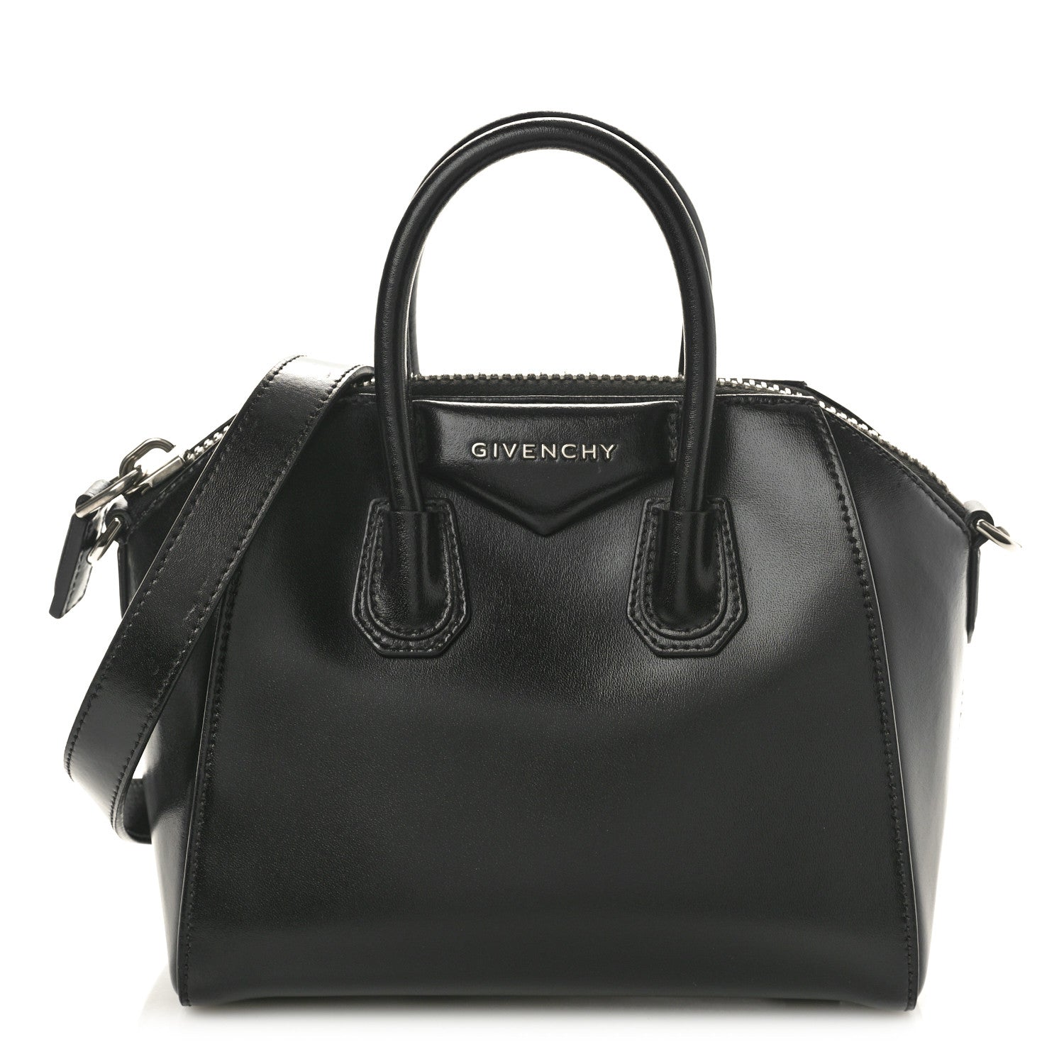 Givenchy Shiny Lord Calfskin Mini Antigona Black 1 of 11