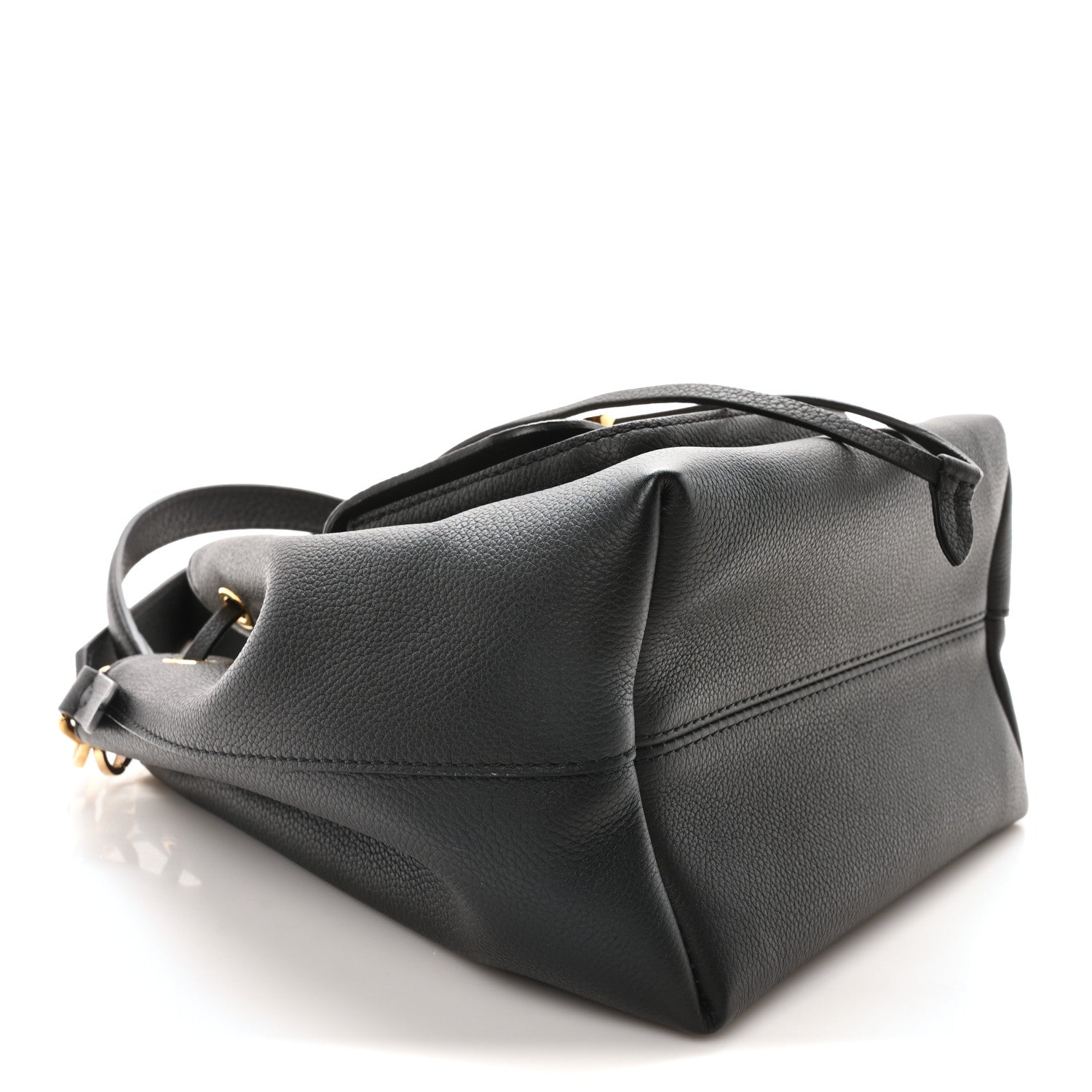 Louis Vuitton Calfskin Lockme Bucket MM Black 8 of 10