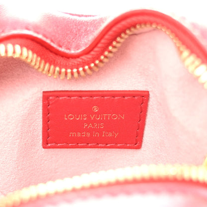 Louis Vuitton Lambskin Embossed Monogram Fall In Love Sac Coeur Heart Chain Bag Lipstick Red 6 of 9