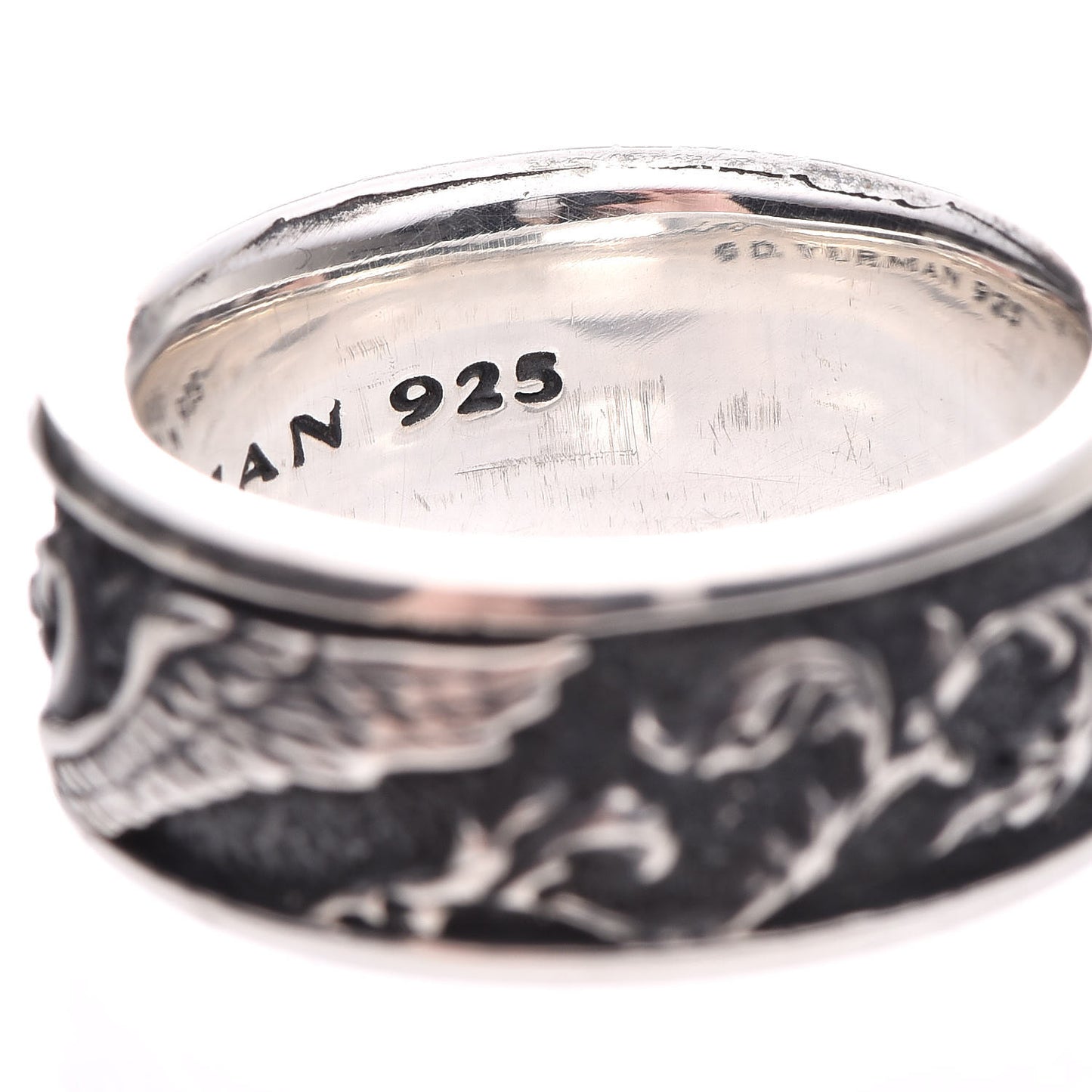 Sterling Silver Petrvs Griffin Ring 55 7.5