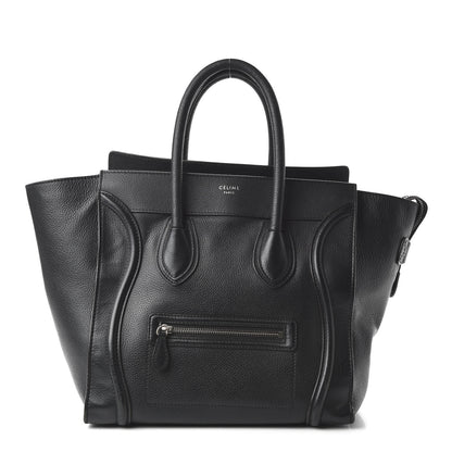 Celine Drummed Calfskin Mini Luggage Black 1 of 10