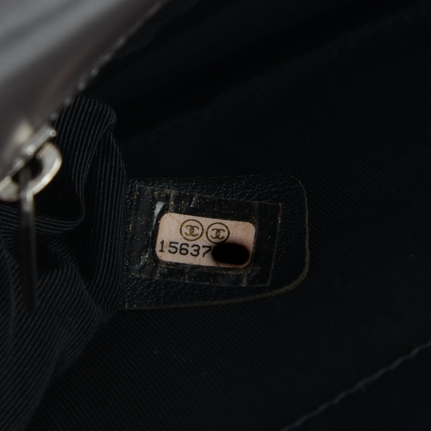 Chanel Glazed Calfskin Medium Boy Flap Black Brown 7 of 7