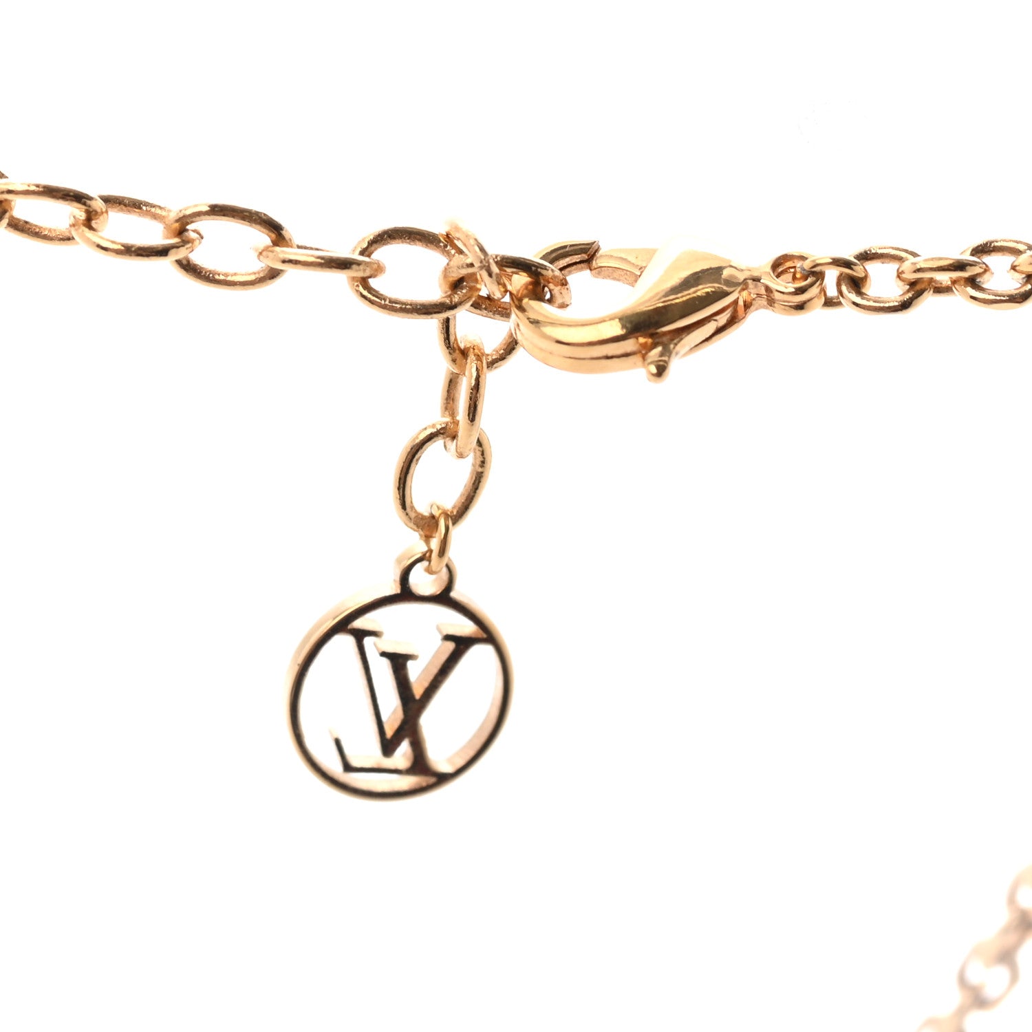 Louis Vuitton Monogram Charms Necklace Gold 4 of 6