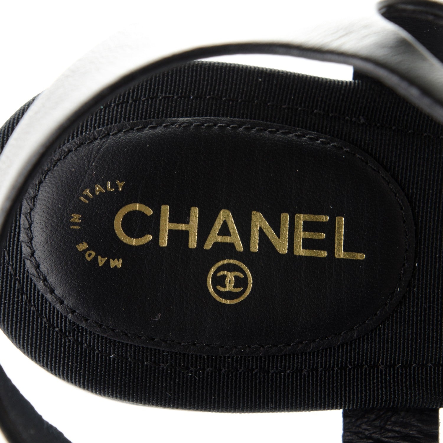 Chanel Lambskin Pearl Thong Sandals 40.5 Black 6 of 7